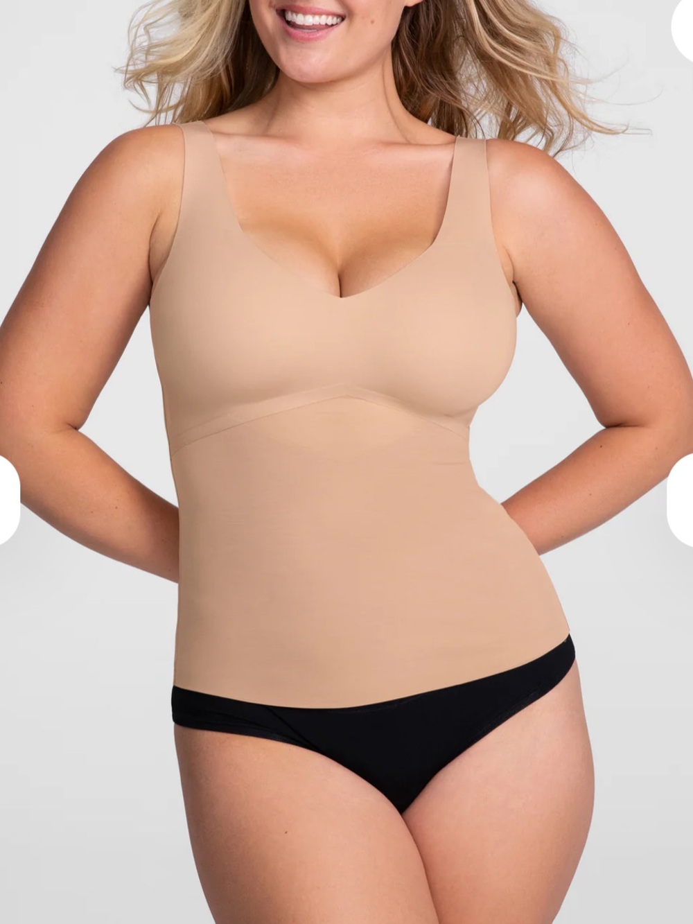 Honey Love Women’s Liftwear Tank Shapewear Tank top Sz 3XL Tummy Control Beige